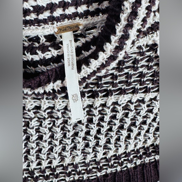 Free People Snow Day Thermal Top Dusty Mauve Knit Raglan Sleeve XS Petite - Picture 4 of 4